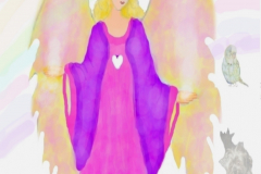 Regenbogen-Tierengel